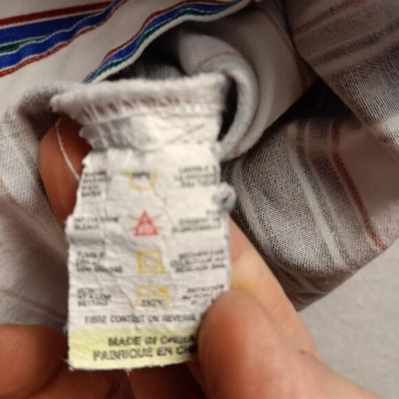 Vintage 90’s McIntosh & Seymour World Soccer Striped Button Up Shirt Size XL - Picture 7 of 11